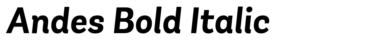 Andes Bold Italic